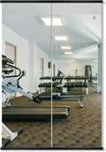 Delma Home Gym Mirror, 70''x24''x2PCS Black Wall Mounted Large Frameless Tempered Glass Wall Mirror for Home Gym, Garage, Bedroom, Bathroom
