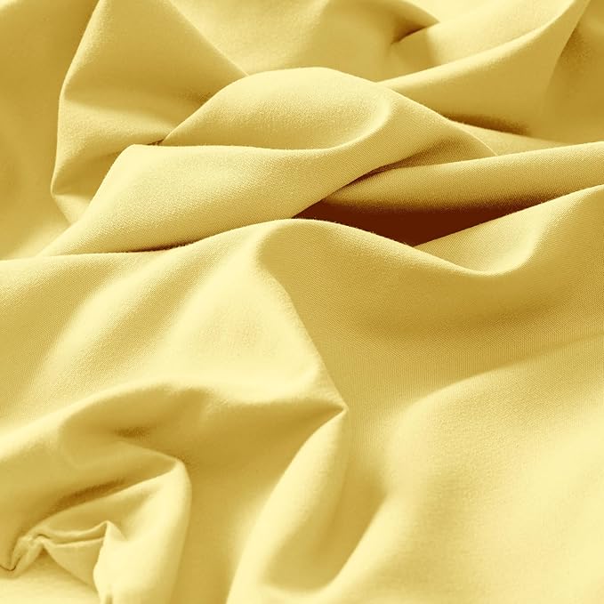 LuxClub 5 PC Sheet Set Bed Sheets Deep Pockets 16" Eco Friendly Wrinkle Free Cooling Machine Washable Hotel Bedding Silky Soft - Lemon Split King