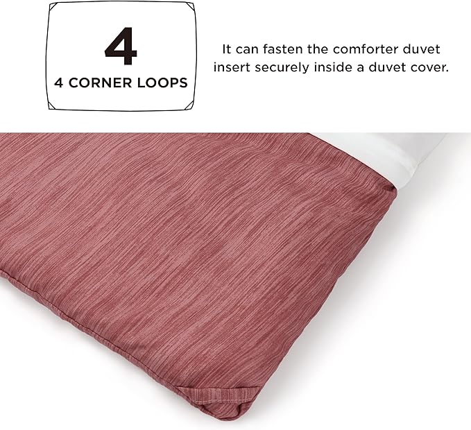 Bedsure Full Comforter Set - Pink Clay Soft Bedding for All Seasons, Cationic Dyed Bed Set, 3 Pieces, 1 Full Size Comforter (82"x86") and 2 Pillow Shams (20"x26"+2")