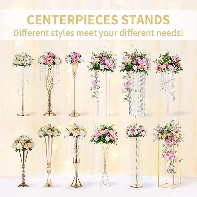 NUPTIO Black Artificial Roses Flowers: Fake Flower Bouquet Halloween Decorations - 15 Heads Artificial Rose Centerpieces with Base for Gothic Wedding Party Table Decor 2 Pcs
