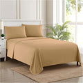 Split King Sheets - Breathable Luxury Sheets with Full Elastic & Secure Corner Straps Built In - 1800 Supreme Collection Extra Soft Deep Pocket Bedding Set, Sheet Set, Split King Size, Taupe