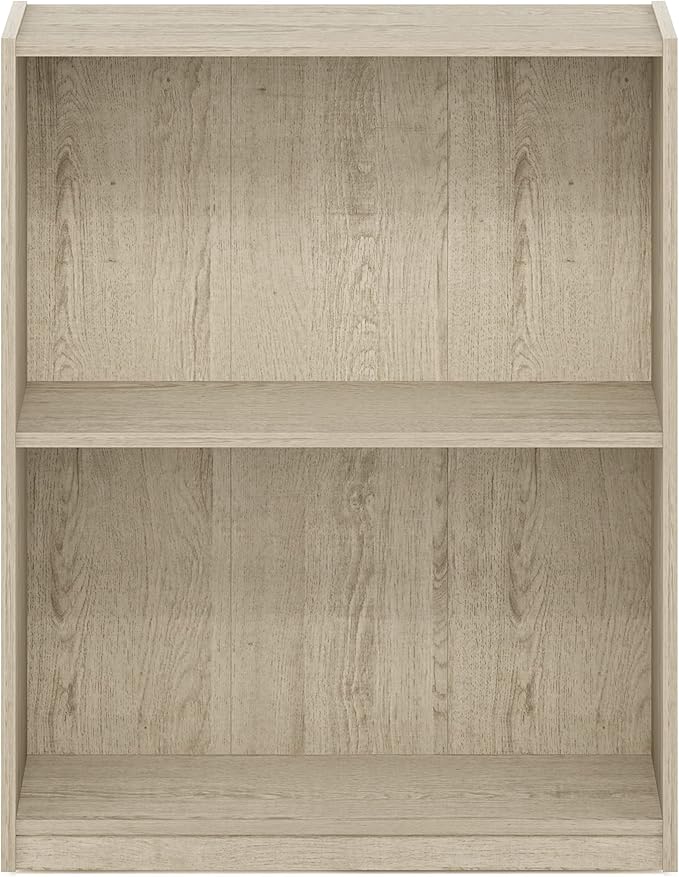 Furinno Gruen 2-Tier Open Shelf Bookcase, Metropolitan Pine