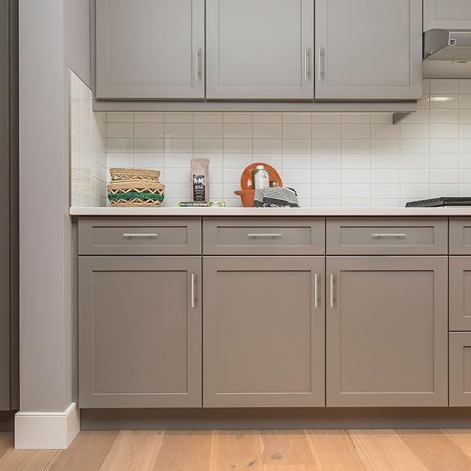 Ravinte 5 Pack 6 inch Cabinet Pulls Brushed Nickel Stainless Steel Kitchen Cupboard Handles Cabinet Handles, 3.5 inch Hole Center