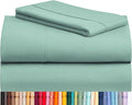 LuxClub Twin XL Sheets - Soft Kids Twin Bed Sheets for Boys and Girls, 3 PC Deep Pockets Wrinkle Free Kids Fitted Sheets Machine Washable Hotel Bedding Silky Soft- Light Teal Twin XL