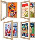 4 Pack Kids Artwork Frames Changeable 8.5 x 11 Inch hildren Art Projects Kids Art Frames Front Opening Picture Display Frame, Wood