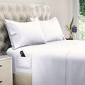 DREAMCARE King Size Sheets Set – 4 pcs Cooling Sheets – up to 21” Deep Pocket King Sheet Set – Hotel Luxury Sheets & Pillowcases – Superior Softness 100% Fine Microfiber with Side Pocket – White