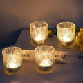 Woho 24pcs Clear Votive Candle Holders, Glass Tea Lights Candle Holder for Wedding Table Centerpiece, Vintage Tealight Candle Holder Decor for Anniversary, Bridal Shower Christmas Party
