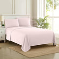 California King Sheet Sets - Breathable Luxury Sheets with Full Elastic & Secure Corner Straps Built In - 1800 Supreme Collection Bedding, Sheet Set, EXTRA DEEP pocket - Cal King, Pale Pink