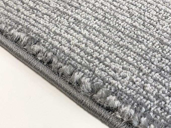 Custom Length Cut to Size Wide Width Carpet Runner Rug for Hallways, Skid Resistant Latex Rubber Backed, 31 inch Wide X Customized Length, Stripe Grey, 31 inch X 11 feet