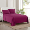 Full Size Sheet Sets - Breathable Luxury Sheets with Full Elastic & Secure Corner Straps Built In - 1800 Supreme Collection Extra Soft Deep Pocket Bedding Set, Sheet Set, Full, Berry