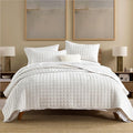 Secgo California King Comforter Set for Bed - 100% Cotton Cal King Size, Black Bedspreads (120 * 110 Inch) with 2 Pillow Shams, Patchwork Reversible Lightweight Bedding