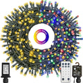 Decute 800Leds 272FT Colors Changing Christmas String Lights 4 Colors in 1 Strand 11 Modes, Waterproof Indoor Outdoor Tree Fairy Lights Warm White & Multicolor with Timer Remote