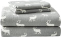 Eddie Bauer - King Sheets, Cotton Flannel Bedding Set, Brushed For Extra Softness, Cozy Home Decor (Elk Grove, King)