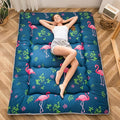 MAXYOYO Flamingo Japanese Floor Mattress Futon Mattress Queen Size, Boys Girls Foldable Bed Camping Mattress Floor Lounger Floor Bed Mattress for Adults
