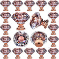26 pcs Crystal Rose Gold Glass Drawer Pulls 30 mm Decorative Knobs for Kitchen Bathroom Cabinet, Dresser and Cupboard by DeElf