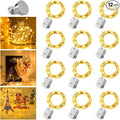 12 Pack Valentine's Day Fairy Lights Battery Operated, 3 Speed Modes, Extra 12 Batteries for Replacement, 7Ft 20 LED Mini String Light, Waterproof Copper Wire, Twinkle Firefly Lights for Christmas