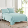 Full Size Sheet Sets - Breathable Luxury Sheets with Full Elastic & Secure Corner Straps Built In - 1800 Supreme Collection Extra Soft Deep Pocket Bedding Set, Sheet Set, Full, Light Blue