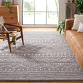 SAFAVIEH Arizona Shag Collection X-Large Area Rug - 11' x 15', Grey & Ivory, Moroccan Design, Non-Shedding, 1.6-inch Thick, Ideal for High Traffic Areas in Living Room, Bedroom (ASG741G-1115)