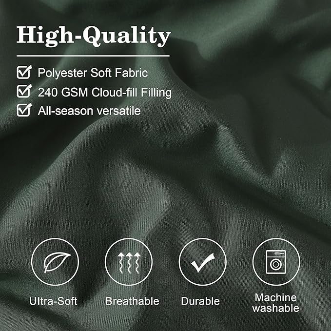 Monbix California King Size Comforter Set - 7 Pieces Bed in a Bag California King, Deep Forest Bedding Sets with Comforter, All Seasons Bed Set with Sheets, Pillowcases & Shams