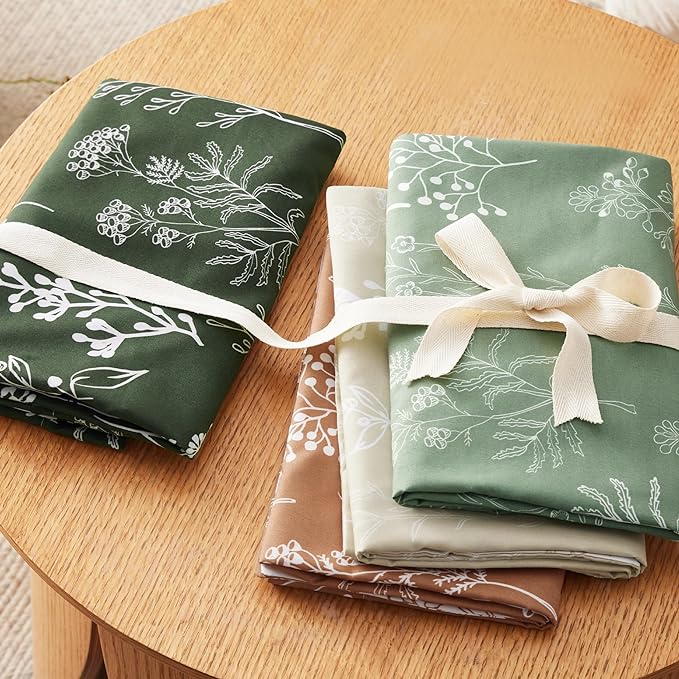 Bedsure Twin/Twin XL Comforter Set - Linen Bed Set, 2 Pieces Cute Floral Bedding, 1 Soft Reversible Botanical Flowers Comforter and 1 Pillow Sham