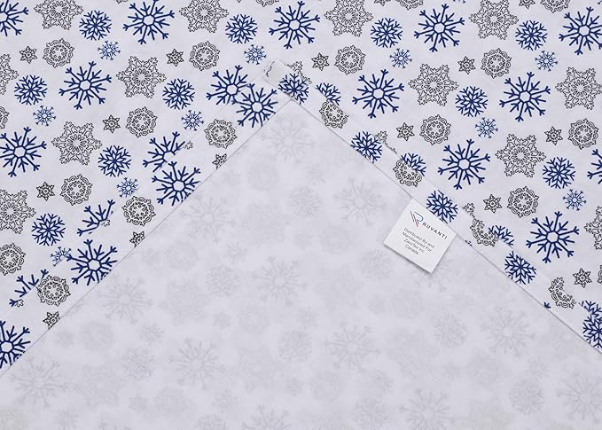 RUVANTI Flannel Sheets King Size - 100% Cotton Brushed King Size Sheets Set - Deep Pockets 16 Inches Bed Sheets - All Seasons Breathable & Extra Soft - Warm & Cozy, 4 Piece, Snow Flake Grey