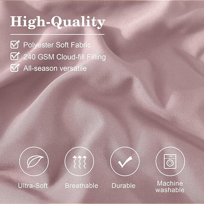 Monbix King Size Comforter Set - 7 Pieces Bed in a Bag King, Zephyr Bedding Sets with Comforter, All Seasons Down Alternative Comforter Bed Set with Sheets, Pillowcases & Shams