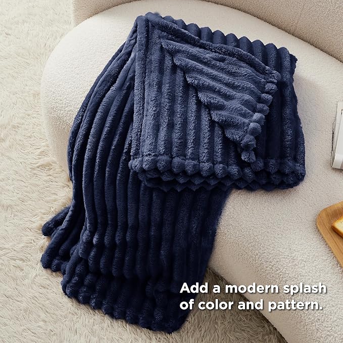 Bedsure GentleSoft Blue Twin Blanket for Bed - Cozy Soft Blankets for Women, Cute Large Throws for Girls, 66x90 Inches