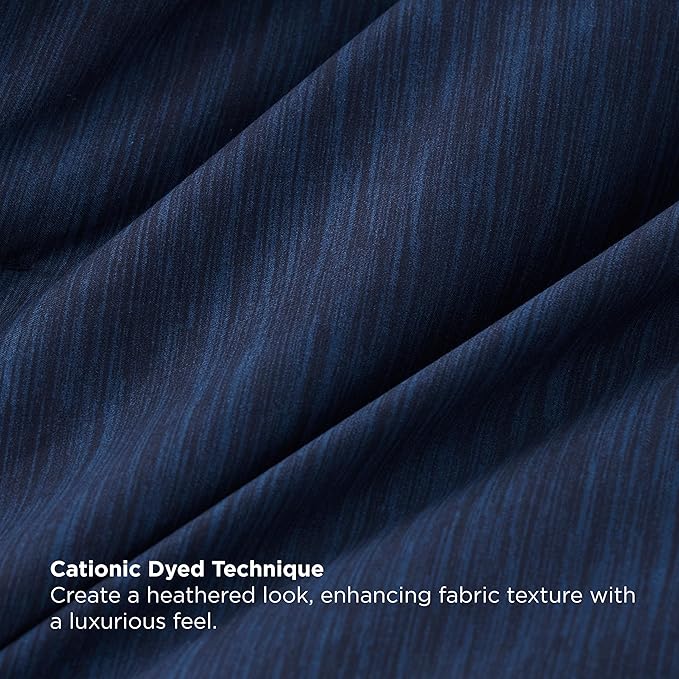 Bedsure Full Comforter Set Navy - Bed in a Bag Full Size Bedding 7 Pieces, Cationic Dyed Bed Set Gift for Family, Navy Soft Bedding for All Seasons Comforter with Sheets, Pillowcases & Shams