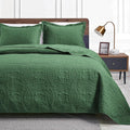 Love's cabin Quilts for Full Bed Olive Green Bedspreads Bedding Set - Lightweight Bedspread Comforter - Coin Pattern Bedding Coverlet for All Season - 3 Pieces (1 Quilt, 2 Pillow Shams)