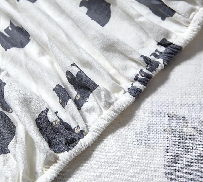 Eddie Bauer - Twin Sheets, Cotton Flannel Bedding Set, Brushed for Extra Softness, Cozy Home Decor (Bear Family)