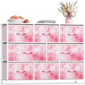 Sorbus Kids Dresser with 8 Drawers - Chest Organizer Unit with Steel Frame Wood Top & Handle, Fabric Bins for Clothes - Wide Furniture for Bedroom Hallway Kids Room Nursery & Closet