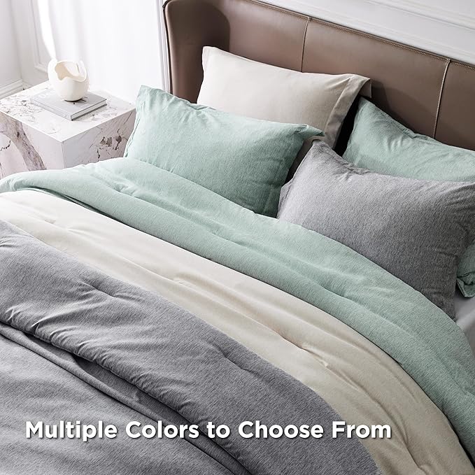 Bedsure Full Comforter Set - Mint Green Soft Bedding for All Seasons, Cationic Dyed Bed Set, 3 Pieces, 1 Full Size Comforter (82"x86") and 2 Pillow Shams (20"x26"+2")
