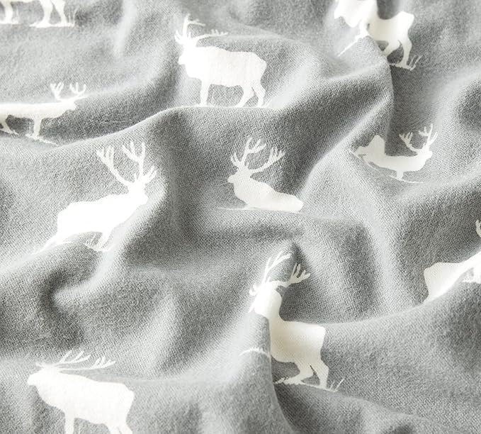 Eddie Bauer - Queen Sheets, Cotton Flannel Bedding Set, Brushed For Extra Softness, Cozy Home Decor (Elk Grove, Queen)