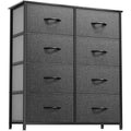 DWVO Dresser for Bedroom, Fabric Dresser with 8 Drawers, Chest of Drawers for Closet, Living Room