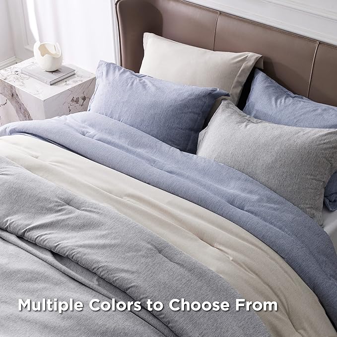 Bedsure King Size Comforter Set - Navy Blue Soft Bedding for All Seasons, Cationic Dyed Bed Set, 3 Pieces, 1 King Size Comforter (104"x90") and 2 Pillow Shams (20"x36"+2")