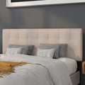 Flash Furniture Bedford Box Stitch Tufted Upholstered Queen Size Headboard in Beige Fabric