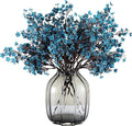 JAKY-Global Babys Breath Fabric Cloth Artificial Flowers 12 Bundle European Fake Silk Plants Decor Wedding Party Decoration Bouquets Real Touch DIY Home Garden (Autumn Blue-12pcs)