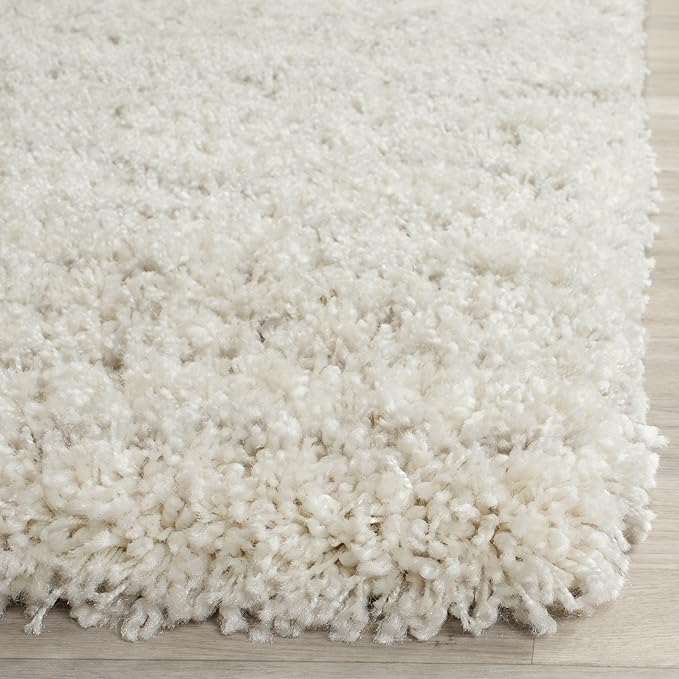 SAFAVIEH Arizona Shag Collection Runner Rug - 2'3" x 16', Ivory & Beige, Moroccan Design, Non-Shedding & Easy Care, 1.6-inch Thick Ideal for High Traffic Areas in Living Room, Bedroom (ASG741A)