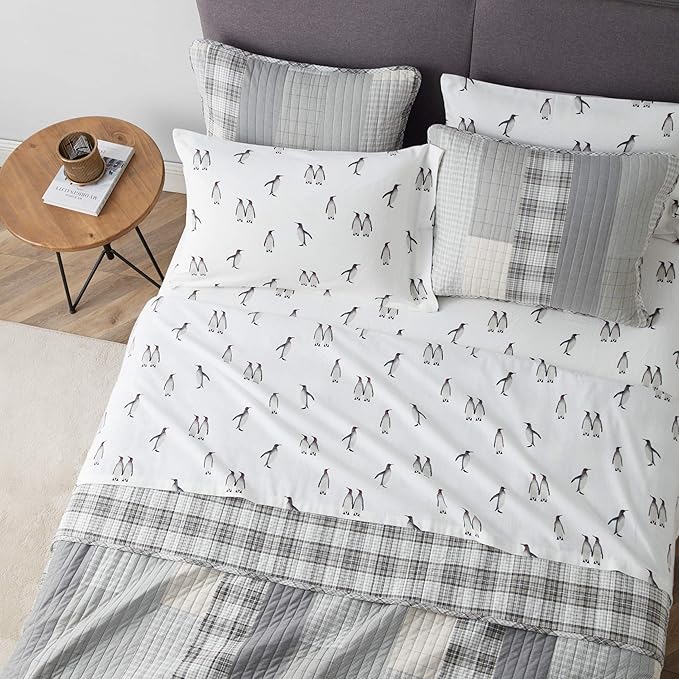Eddie Bauer - Full Sheets, Cotton Flannel Bedding Set, Brushed For Extra Softness, Cozy Home Decor (Rookeries, Full)