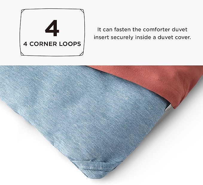 Bedsure Queen Comforter Set - Storm Blue Soft Bedding for All Seasons, Cationic Dyed Bed Set, 3 Pieces, 1 Queen Size Comforter (90"x90") and 2 Pillow Shams (20"x26"+2")