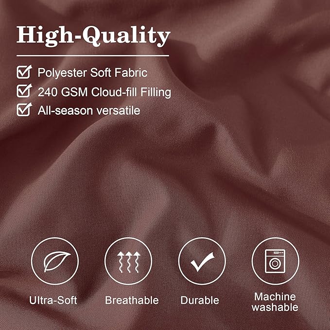 Monbix Full Comforter Set - 7 Pieces Dark Red Bed in a Bag Full Size Bedding Sets with Comforters, All Seasons Down Alternative Comforter with Sheets,Pillowcases & Shams